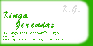 kinga gerendas business card